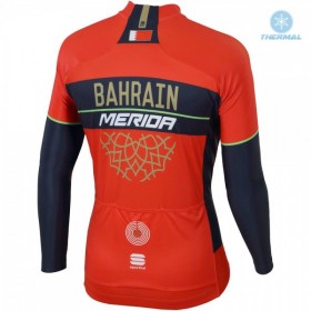 Maillot vélo 2018 Bahrain Merida Hiver Thermal Fleece N001
